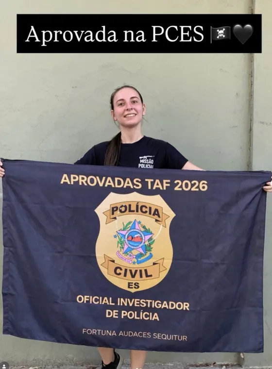 Aluna aprovada na Polícia Civil do Espírito Santo
